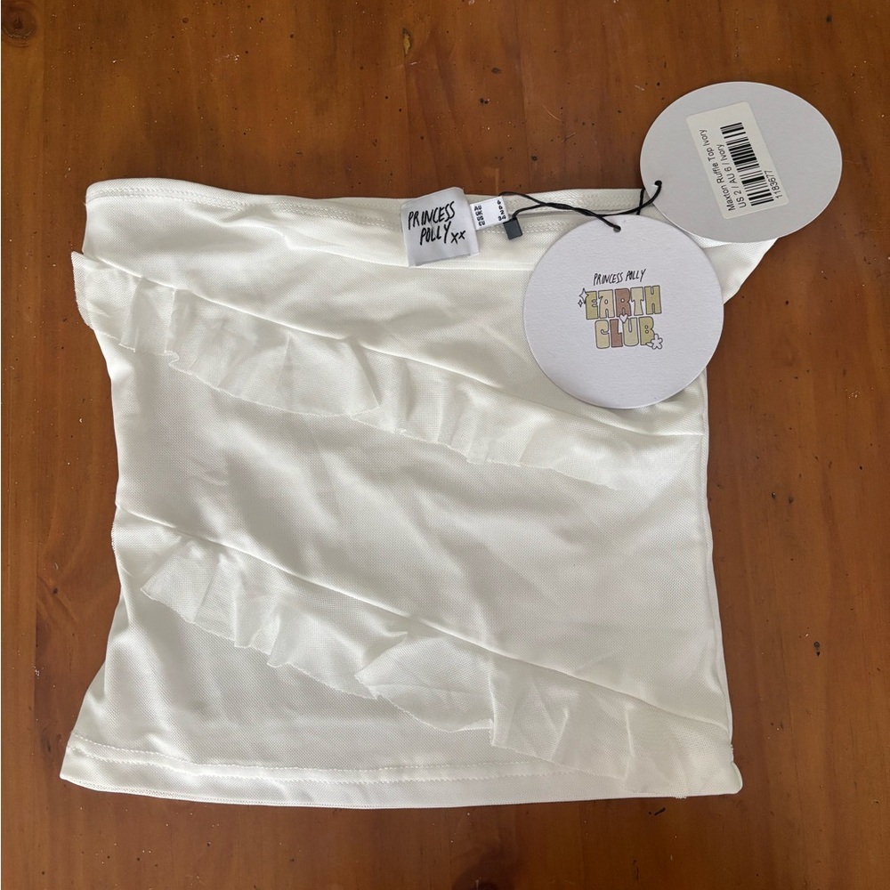NWT Princess Polly Maxton Ruffle Tube Top size US 2